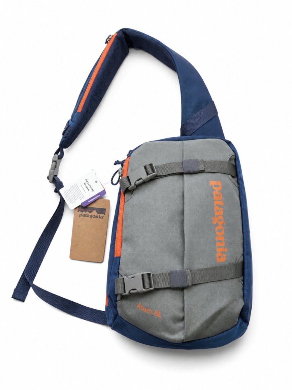 NWT Patagonia Atom Sling 8L Grey Navy Orange